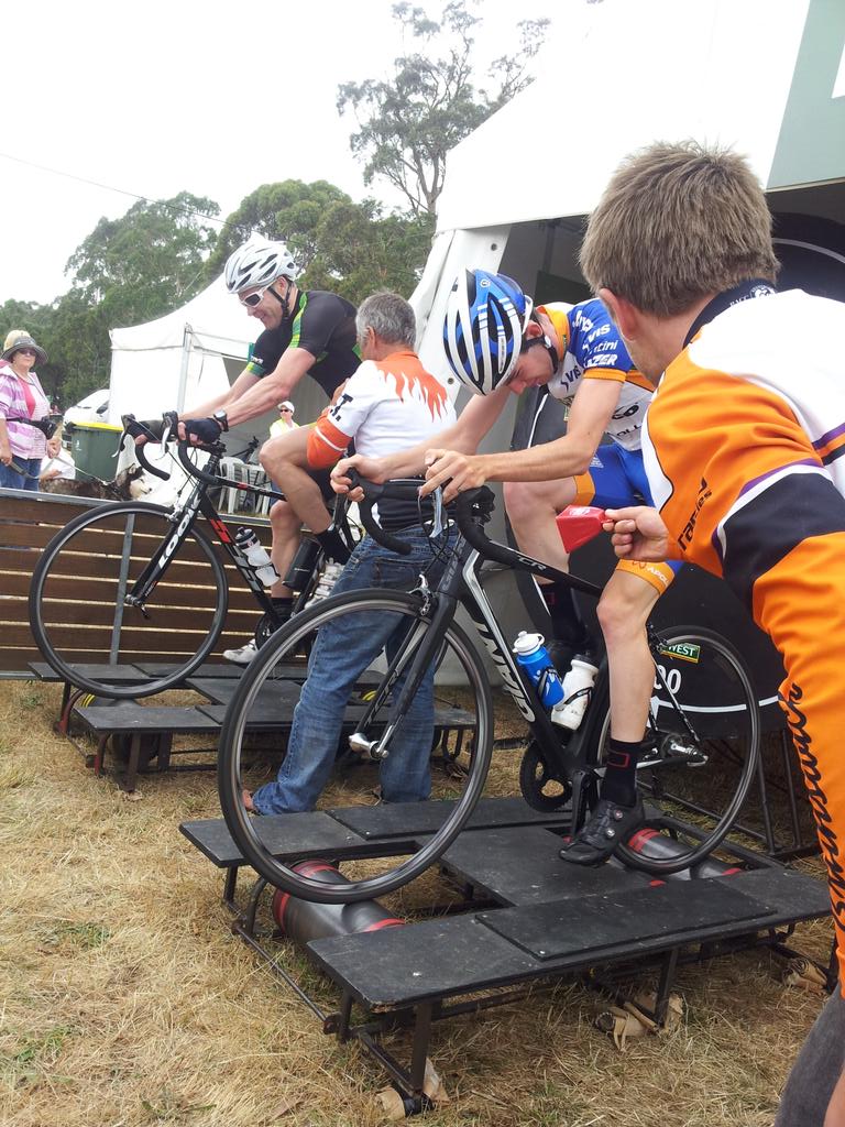 Roller race at the #JohnWestTuna  tent at the top of mt Buninyong