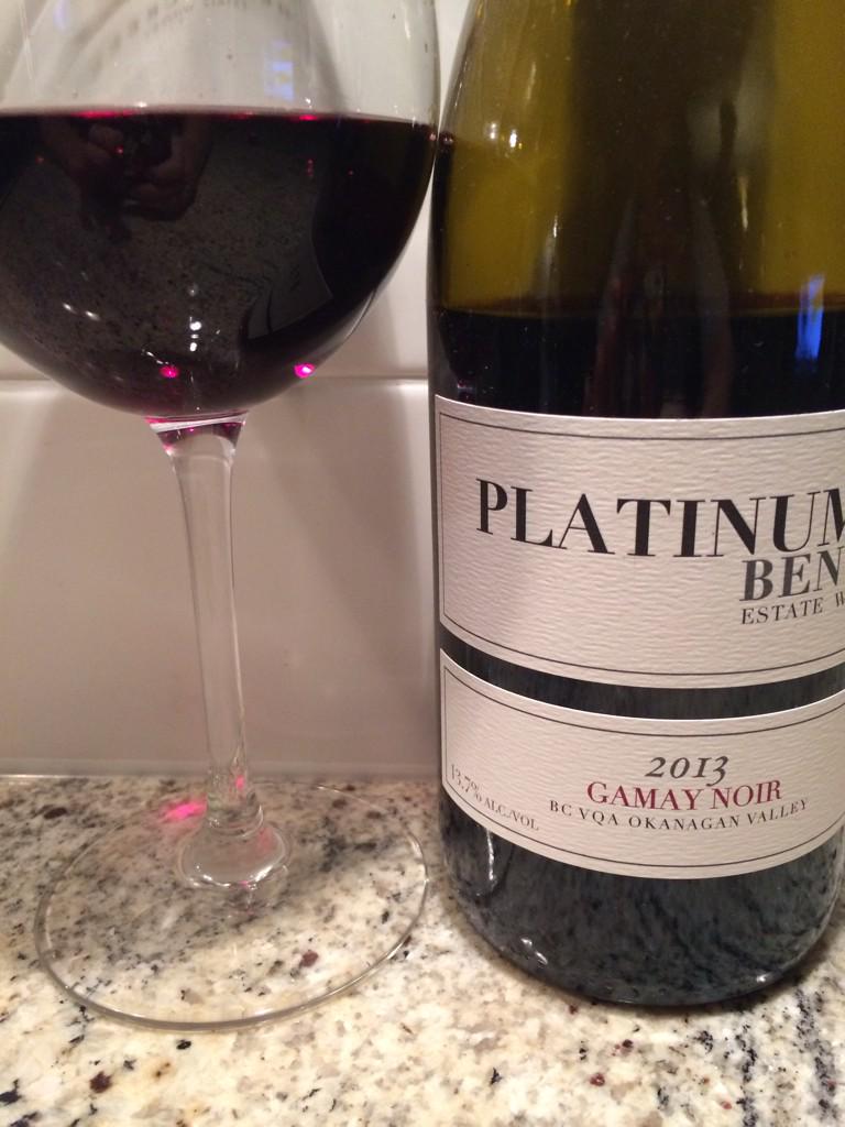 uncorkBC's tweet photo. Tonight we're sipping a young @platinumbench Gamay Noir out of Oliver. Wish I had your homemade bread to pair w/it! http://t.co/HnfuqVnDNa