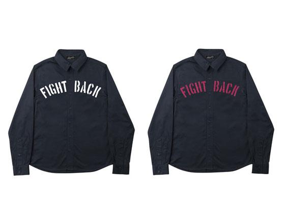 Sub_Kumamoto's tweet photo. PATCHWORK SHIRTS L/S -FIGHT BACK-【NINE MICROPHONES】→http://t.co/VQBzU0J0eA フロントとバックに『FIGHT BACK』がパッチワークで施されたワークシャツ。 http://t.co/TYbBcMM07a