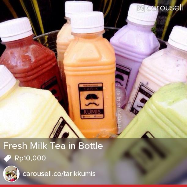 Selling Fresh Milk Tea in Bottle Rp10,000 carousell.co/p/12389761 #carousell <a href="/thecarousell/">thecarousell</a>