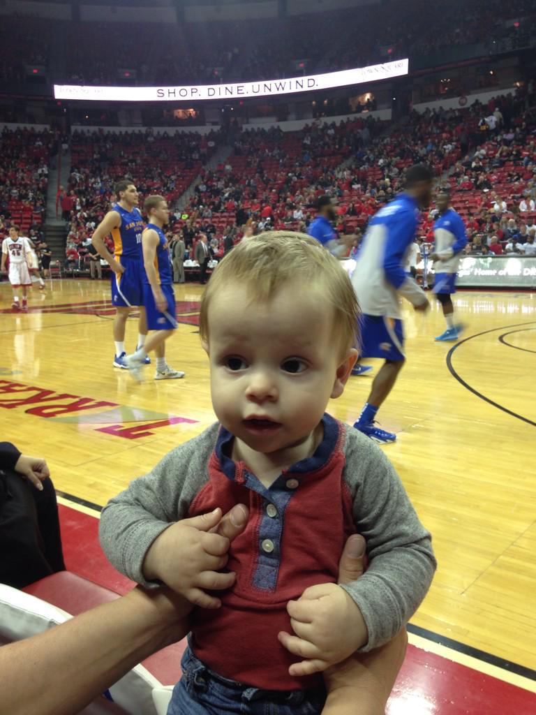 Tripps first college basketball game(UNLV)