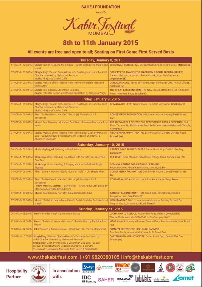 BombilTimes's tweet image. Make the most of the Kabir Fest at Carter Rd Amphitheatre this evening! 6-10pm. #BombilSunday Pls RT