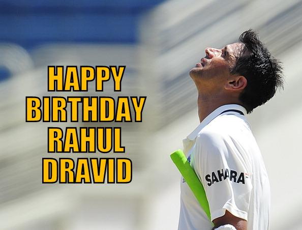 Happy Birthday to the Wall - Dravid :-) \" Rahul Dravid turns 42 today! Thank you for everything, champ. 