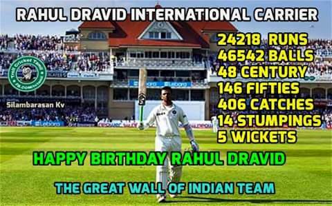 Happy birthday Rahul Dravid   