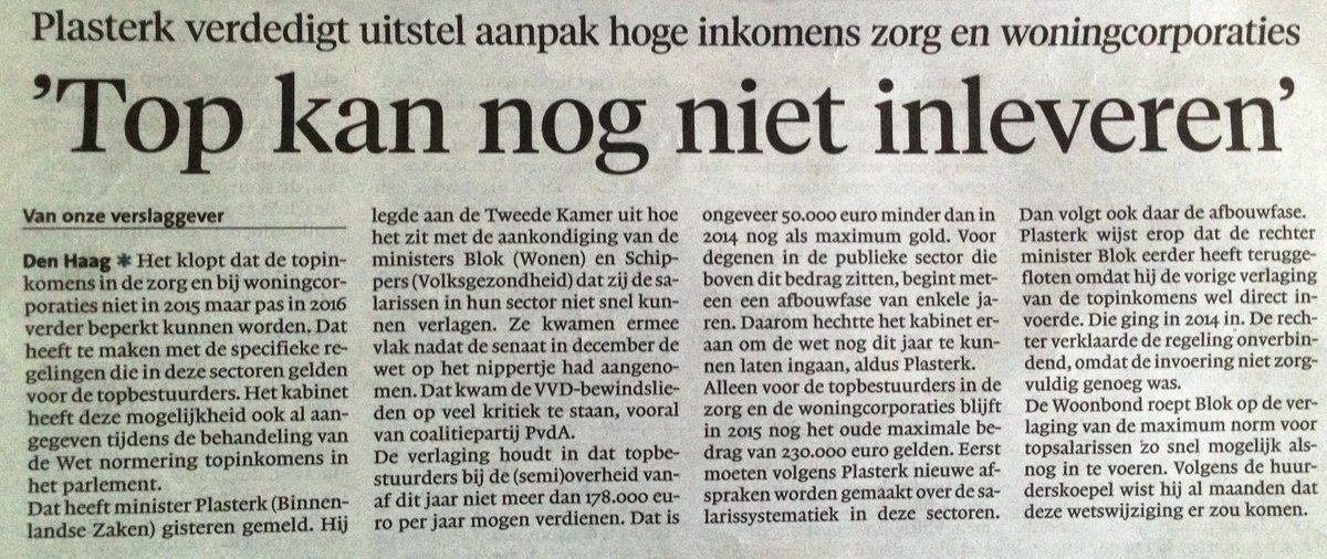 Waarom kunnen wel direct maatregelen worden getroffen bij mensen, die 1/10 van dit bedrag verdienen?