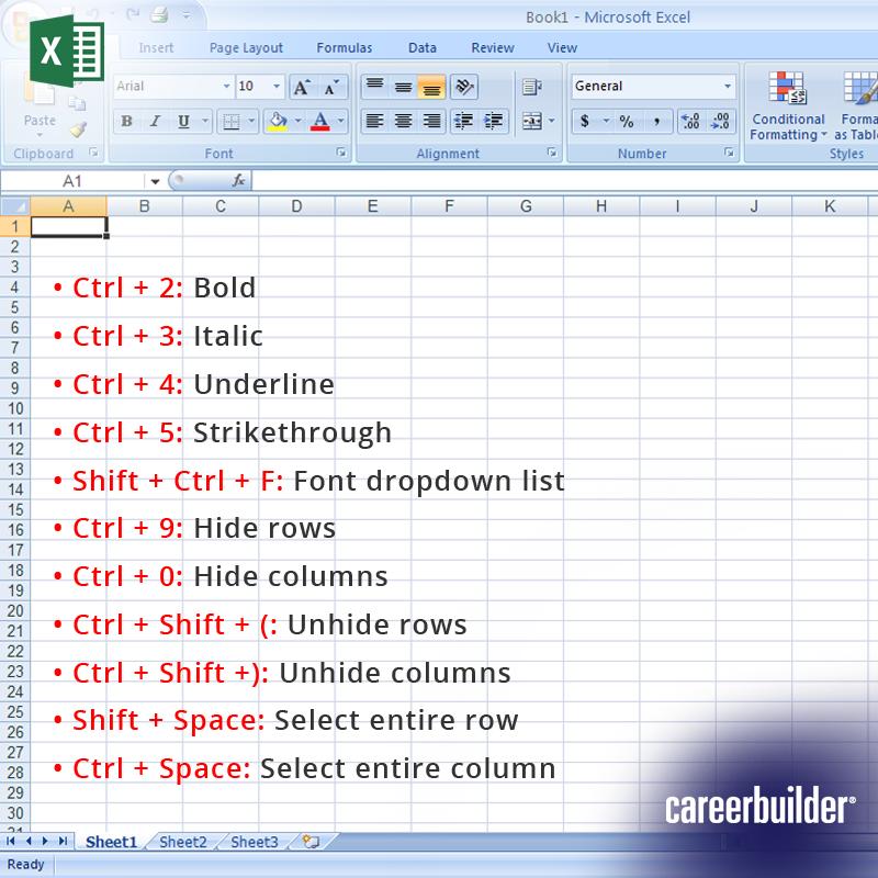 CareerBuilderIN's tweet image. #ExcelCheatSheet #Tip3