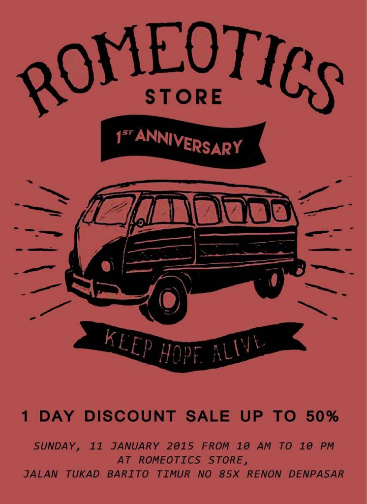 ROMEOTICS's tweet image. Ayo guys jangan sampai kelewatan, cuma hari ini aja lo sampai jam 10 malam nanti.