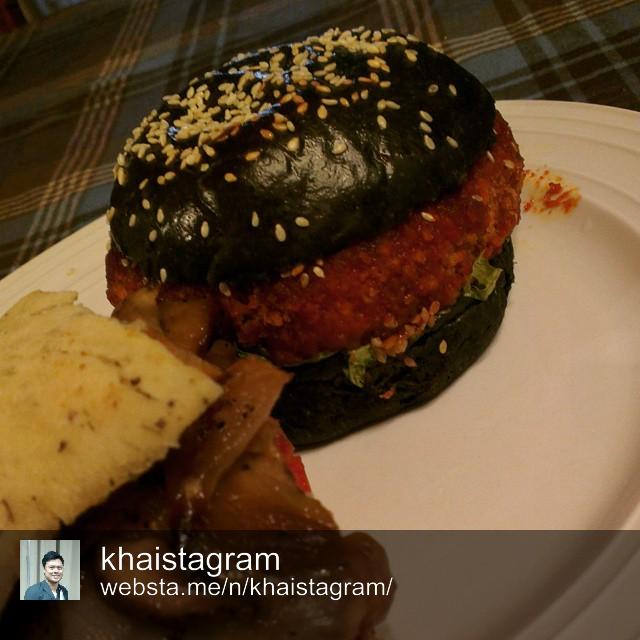 <a href="/damansaraTV/">DamansaraTV</a> K-burger is a crispy &amp; juicy breaded chicken Kimchi patty topped with house blend Korean Sweet Hot Sauce