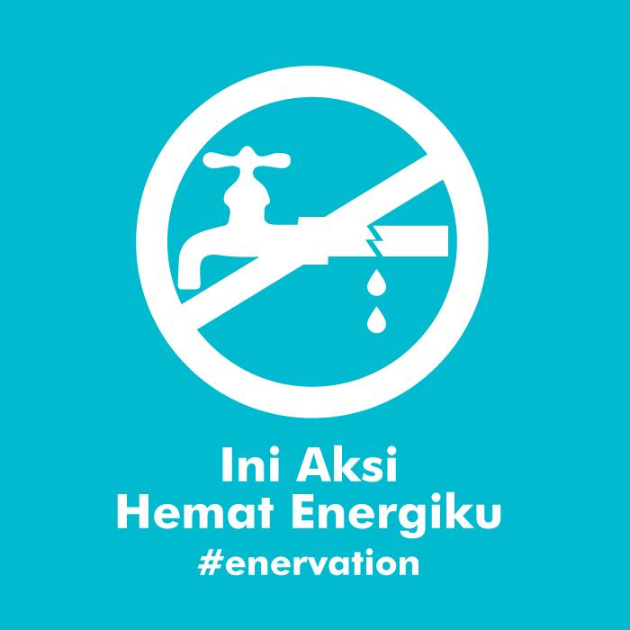Cuci tangan menggunakan air keran mengonsumsi 6lt air/menit, sementara dg gayung hanya ½ liter

#Enervation