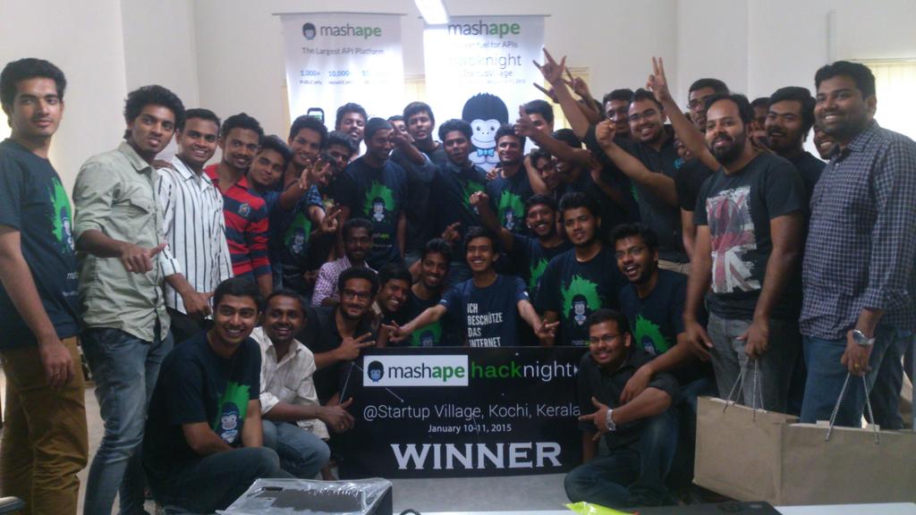 AbdulSalahPA's tweet photo. @mashape here is the winners from #mashapeindia hack night @StartatSV.
#storylead is the winner of #hacknight http://t.co/xzUztkMlDK