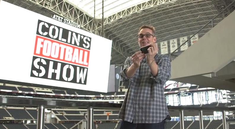 ColinsFBShow's tweet photo. Up next ... 

We take over Cowboys stadium. http://t.co/FpETt9RuJm