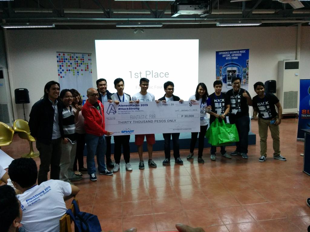 ChikkaAPI's tweet photo. AHack 2015 1st Place http://t.co/tLMa99OHY3