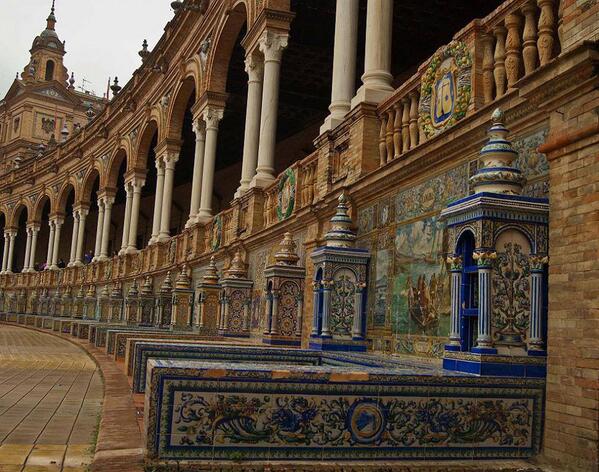 _Paisajes_'s tweet photo. Plaza de España. Sevilla, España. http://t.co/8Jrxf7OL7n