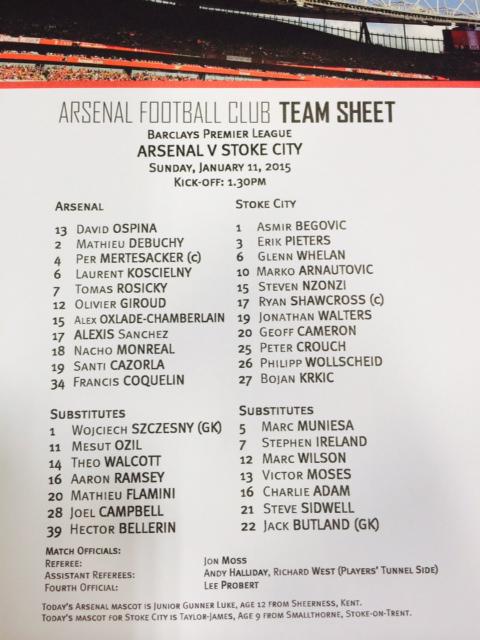 Ini dia lembar tim resmi untuk laga #AFCvSCFC :
