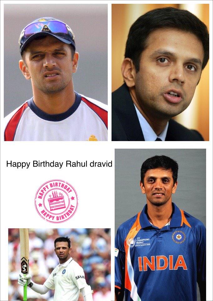 Happy Birthday to Rahul Dravid my first fav cricketer today and always 