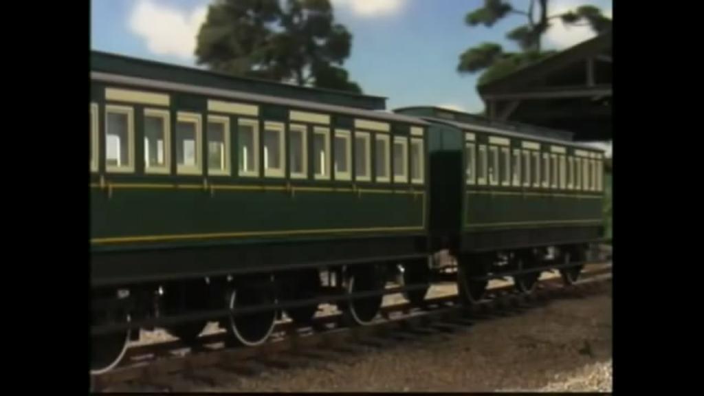 thomas20148's tweet photo. ｴﾐﾘｰ(Emily):深緑色の女の子蒸気機関車｡自分専用の客車を持っている｡車体の真ん中にある大きな動輪が特徴｡いつも他の仲間を気遣っている優しい機関車だが､時に怒りっぽい所もあれば怖がりな部分がある｡第8期から車止めが銀色になる｡ http://t.co/sJMHOwSO4g