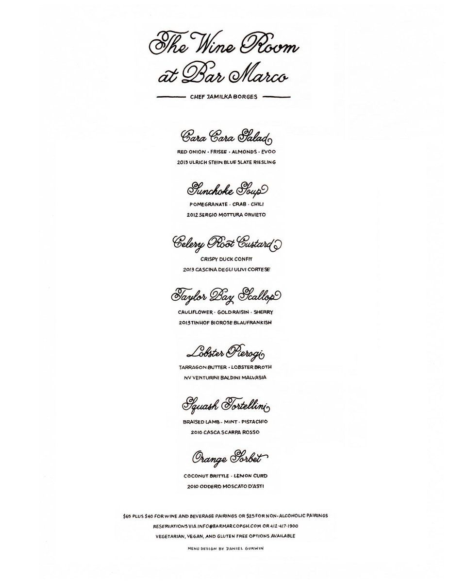 Our man <a href="/DanielGurwin/">Daniel Gurwin</a> designed us a slick new menu for The Wine Room