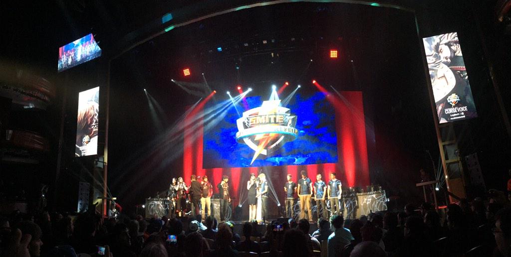 World Finals of the Smite World Championships! Good luck to both teams. #swc