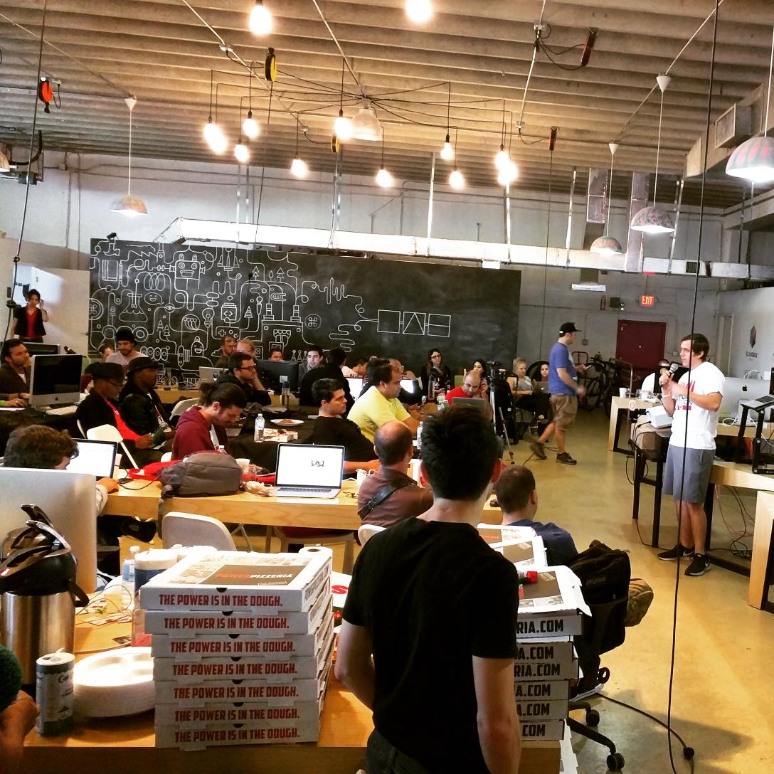 GianniDalerta's tweet photo. The first @MiaBitcoinHack presentations about to commence! #bitcoin #miami @knightfdn @MiamiHerald @thelabmiami http://t.co/o8WfbFTaux