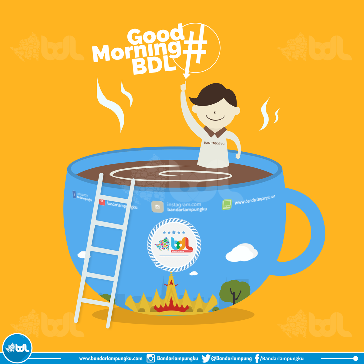 Bahagia itu sederhana, sesederhana yang pagi ini udah rapi berteman dengan segelas kopi.
#GoodMorningBDL