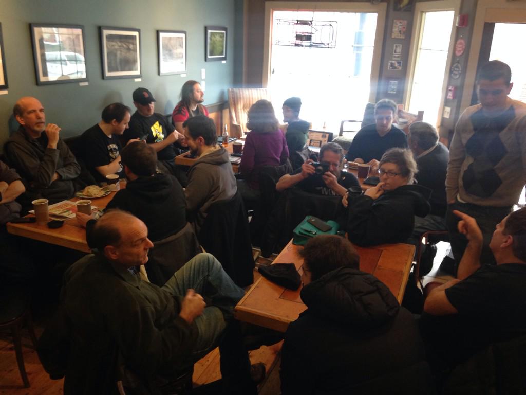 johnherman's tweet photo. NH Media Makers meet-up is hopping! #nhmm http://t.co/ao3l1D9EMs