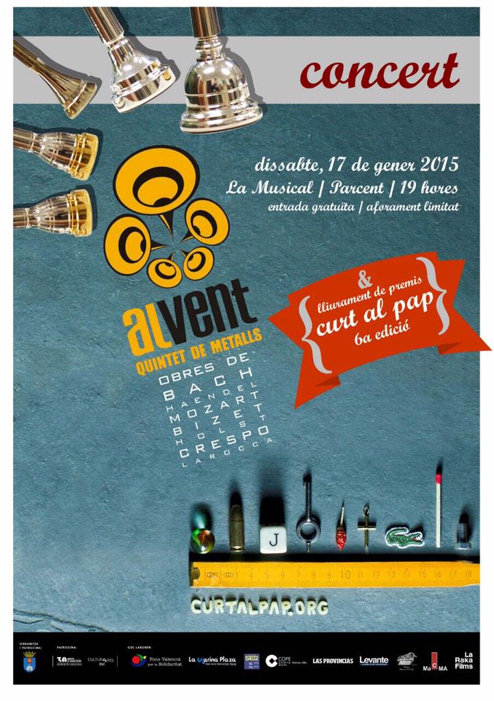 QMAVbrass's tweet photo. El QMAV estarà a Parcent el proper dissabte 17 de gener. 19h http://t.co/xhxtDx1qS2
