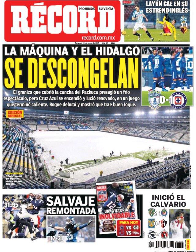 Migue_luk's tweet photo. #Récord 11/01/15 #RecordPhoto #portada #Clausura2015  #Huracan  #Pachuca #hielo #MiguelPonton http://t.co/qXHPnL2wka