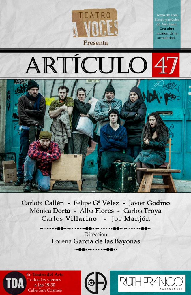 Los viernes de enero estamos en <a href="/TdelArte/">Teatro del Arte</a> con @Articulo47 una obra musical.

¿Tu casa es tuya o del banco?

Difundid!