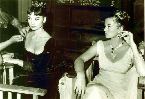 What Did Anita Ekberg and Audrey Hepburn Look Like  in 1956 