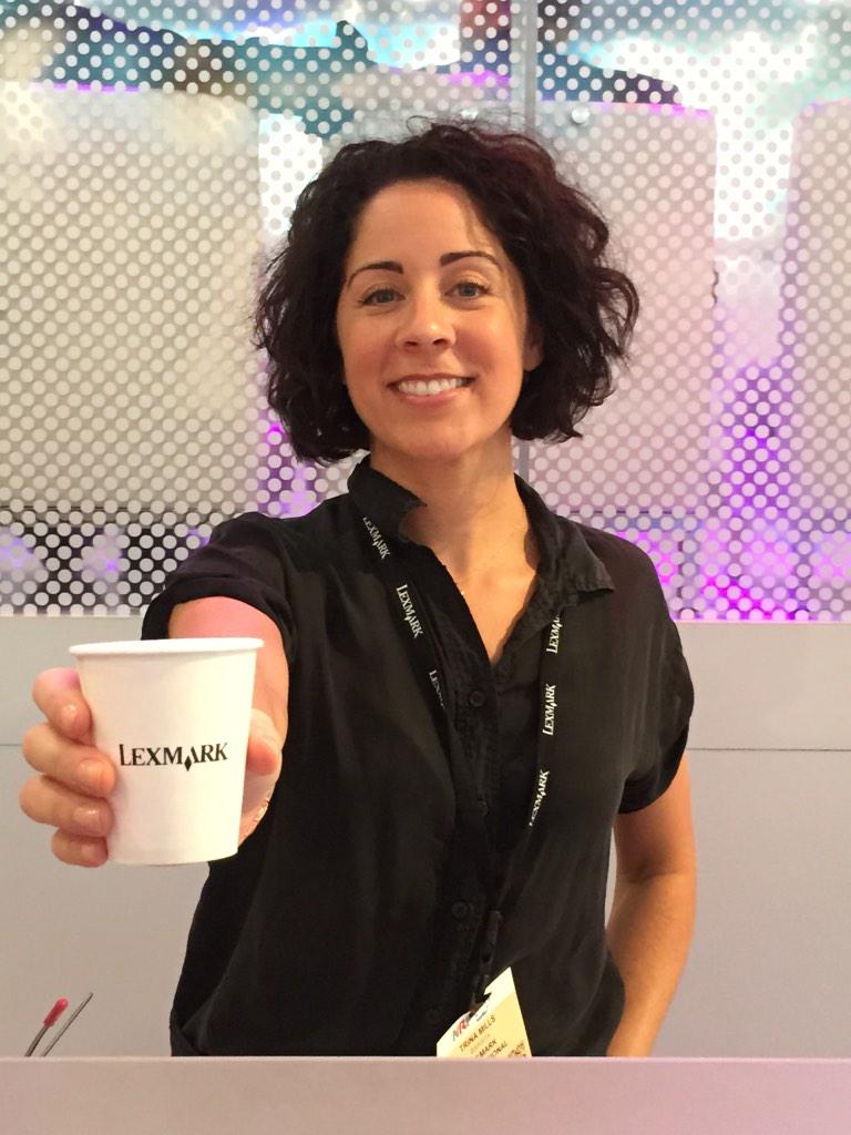 #NRF15 Come by our booth 3121. The coffee is hot and ready to go! #LexmarkNRF