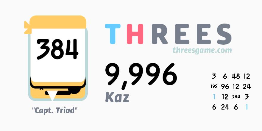 kazgunay's tweet photo. I just scored 9,996 in @ThreesGame! http://t.co/jNGRzf95Il http://t.co/csLUrS7lmv