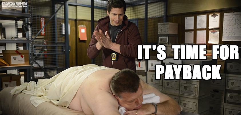 brooklyn99's tweet photo. Don't miss tonight's new episode of #brooklyn99. Whatever is happening here starts at 8:30/7:30c on FOX! http://t.co/dQoF01YmVs