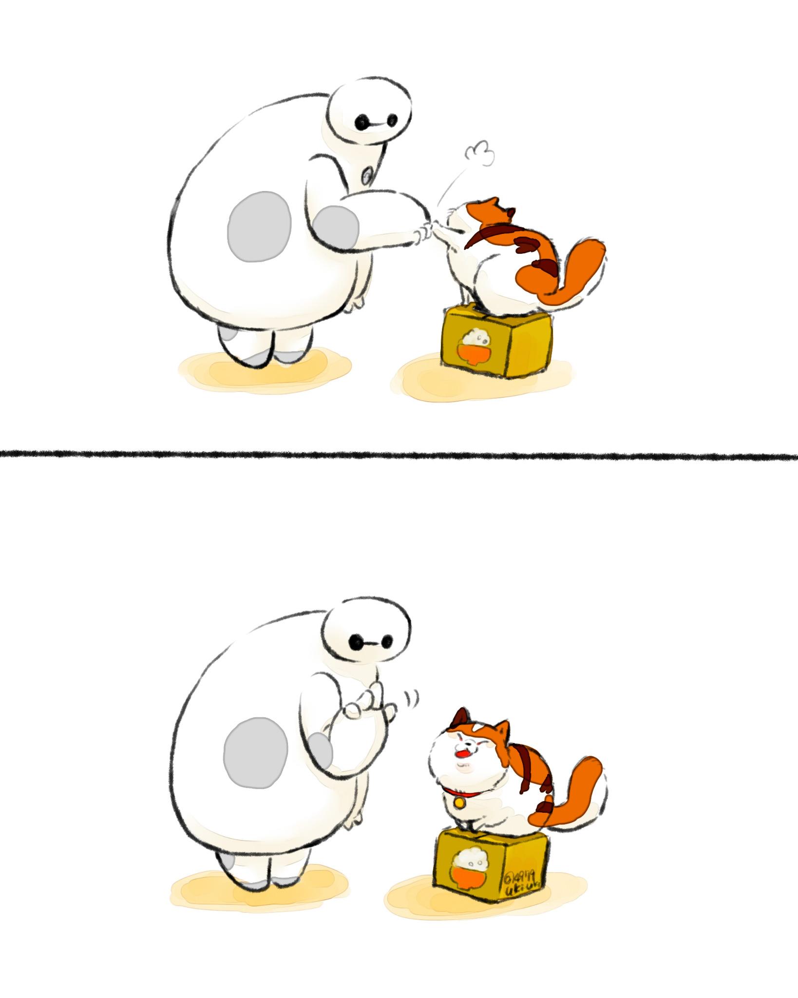 Twitter 上的 ワニマックス ﾚｼﾋﾟ漫画連載中 ベイマックスの全ての動作が可愛い モチと バララララン Http T Co Bwnkknftvn Twitter