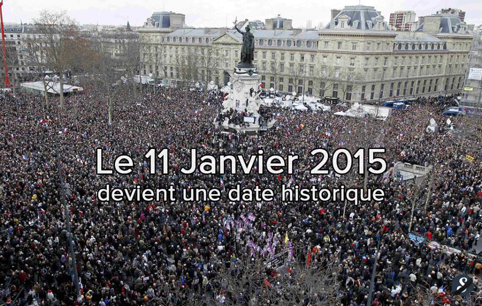 GossipRoomOff's tweet photo. Cette date devient historique comme étant le plus grand rassemblement de Français dans la rue depuis le 26 août 1944. http://t.co/1fLs0bhxWo