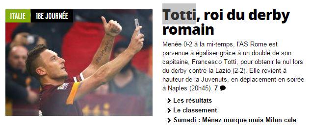 Foto Selfie di Totti in Roma-Lazio 2-2: No Totti No Party! (VIDEO)