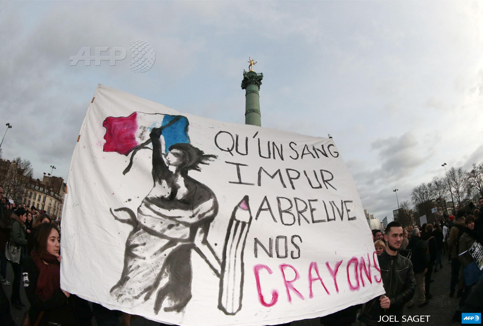 Agence FrancePresse on Twitter "JeSuisCharlie MarcheRepublicaine Paris, "Qu