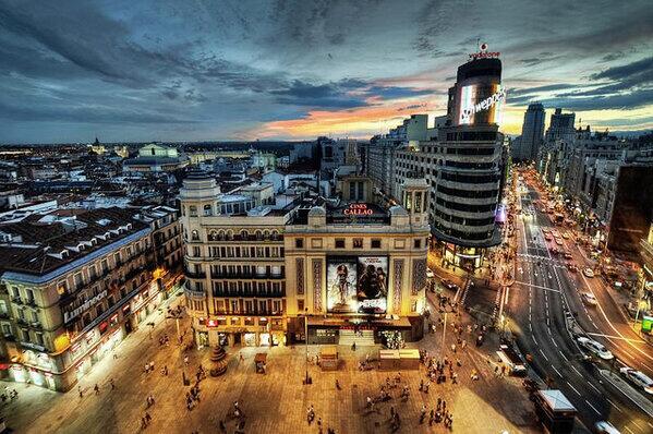 _Paisajes_'s tweet photo. Amanacer en Madrid http://t.co/B1fgfy3zN5
