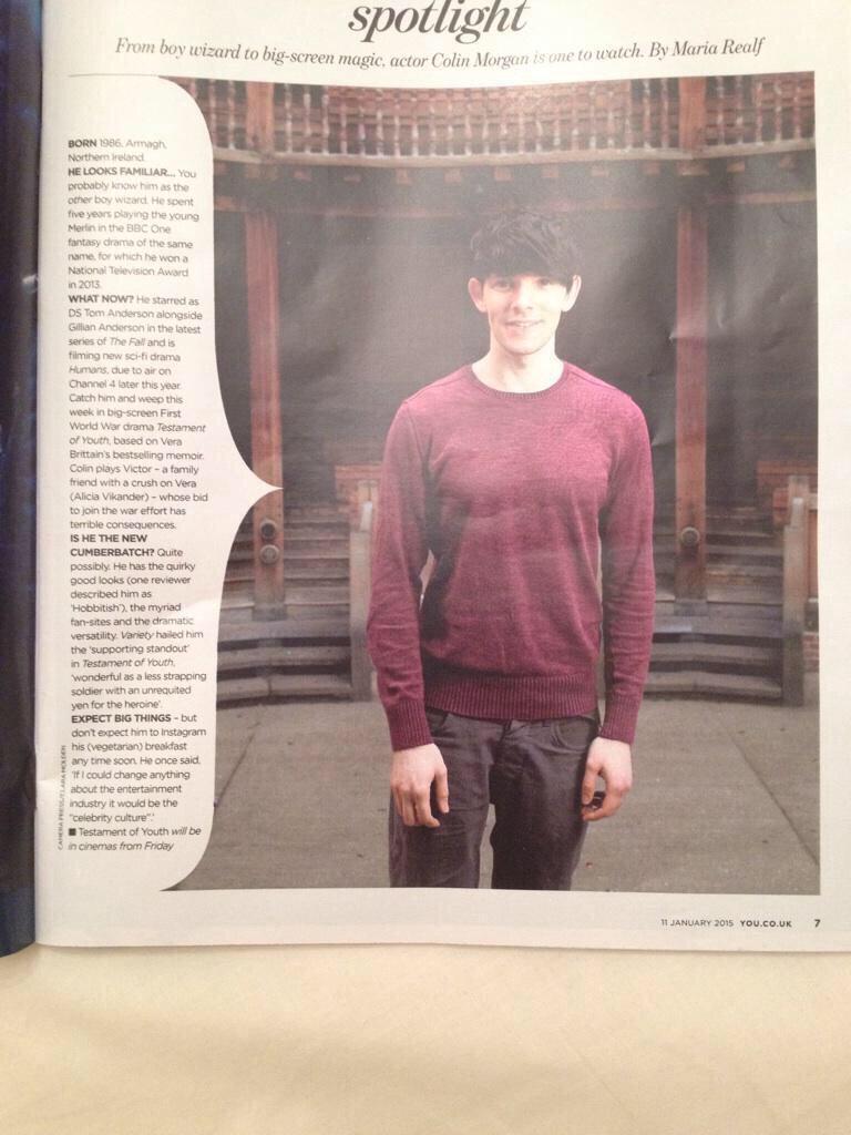 MyLifeIsMerlin's tweet image. ____#new

Colin Morgan (as Merlin) in a magazine today. (credit: @himalayagirl12)