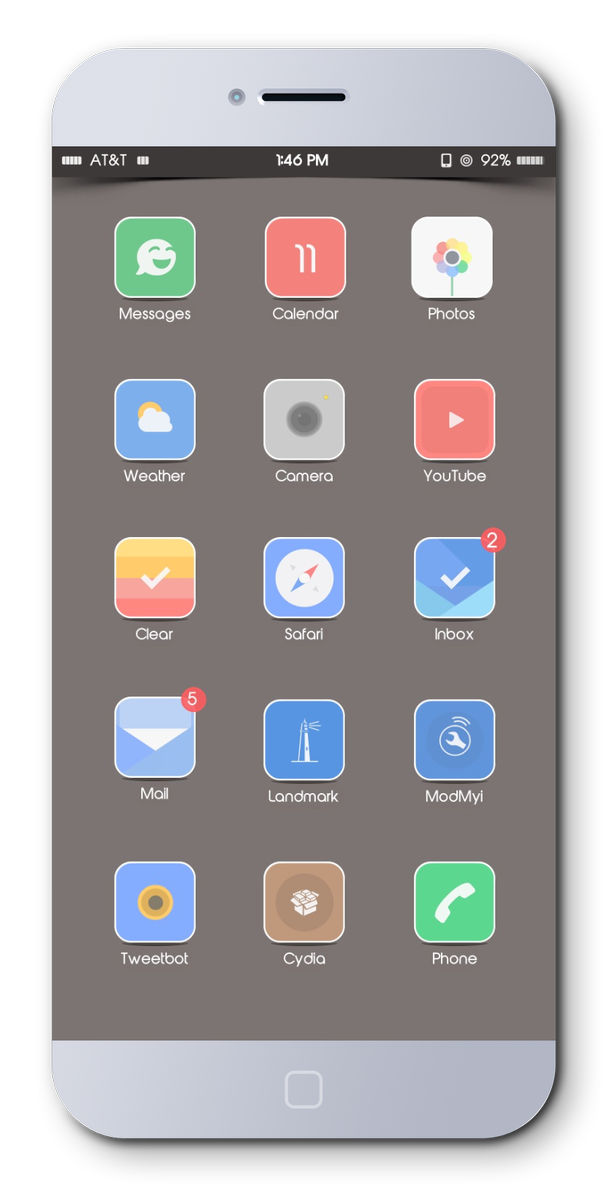 xDrizek's tweet image. Basic 3x5 layout with #homescreendesigner. #Gunnii8 from @djetouch and icon instinct by @ChristopherToe.