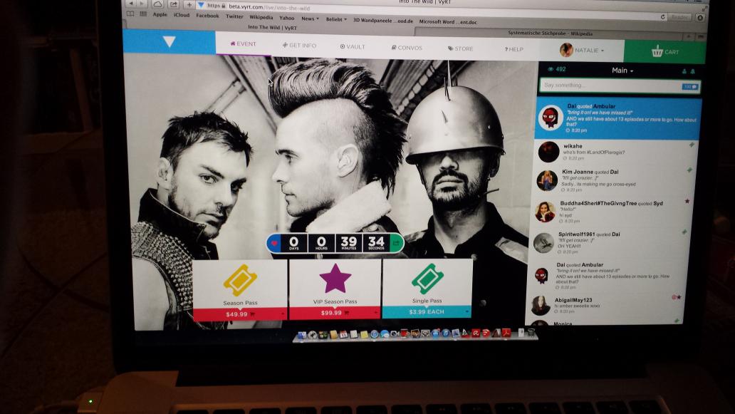 natalieDoD's tweet photo. Now watching #IntoTheWildOnVyRT @VyRT The best part of my sunday(s) ♡ http://t.co/yQA5KKG8jp