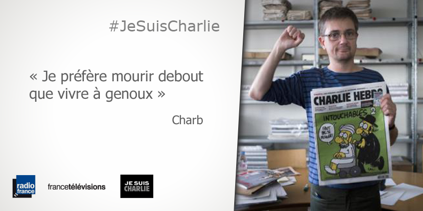 FranceTV's tweet photo. Hommage à #Charb et à toutes les victimes. #SoireeJeSuisCharlie #JeSuisCharlie http://t.co/ucK1NEPWVj