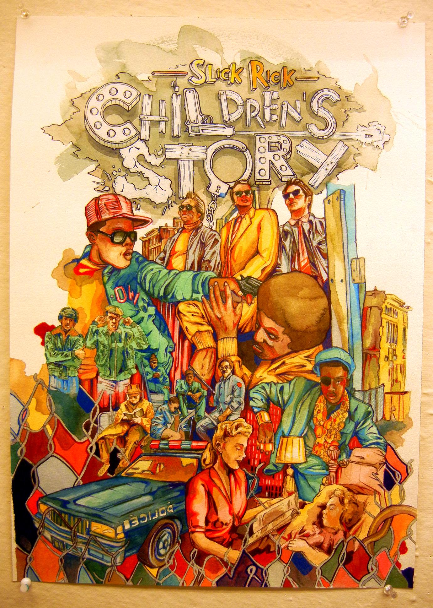 Hip Hop movie poster: Slick Rick\s \Children\s Story\ - happy belated birthday to the legend!  