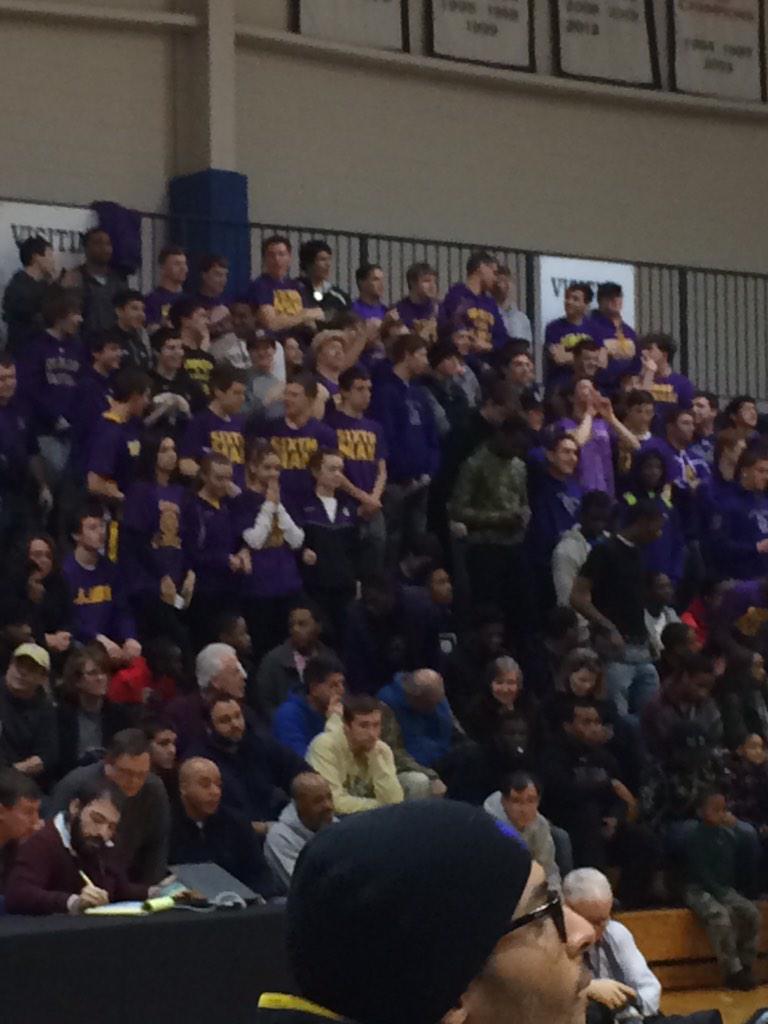 RomanAthletics's tweet photo. #RCStudentSection getting fired up for 2nd half. http://t.co/GxkyLQ765X