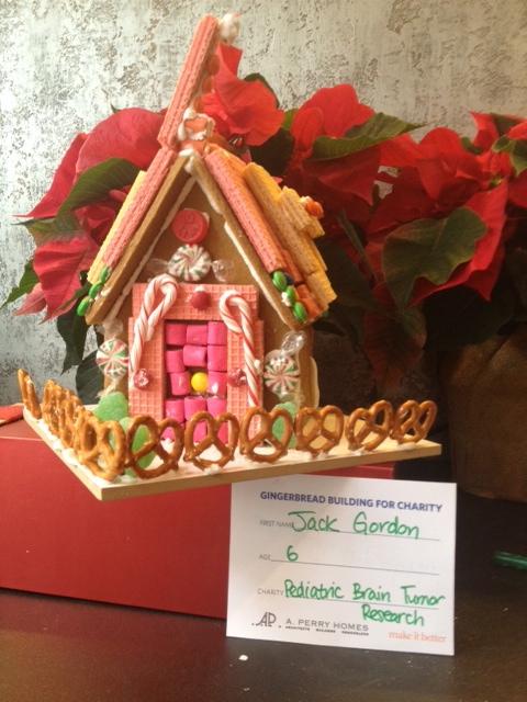 mibfoundationNS's tweet photo. Jack Gordon, age 6, won the @APerryHomes Gingerbread Contest! His charity of choice is Pediatric Brain Tumor Research http://t.co/iUIWkq64fU