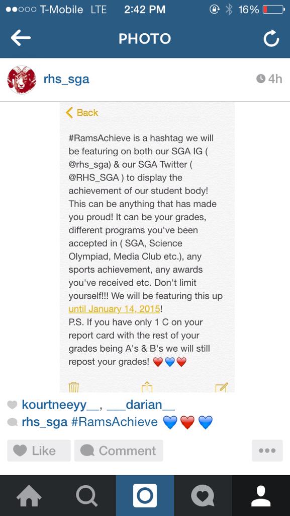RHS_SGA's tweet photo. #RamsAchieve http://t.co/zvVAXKHWBa