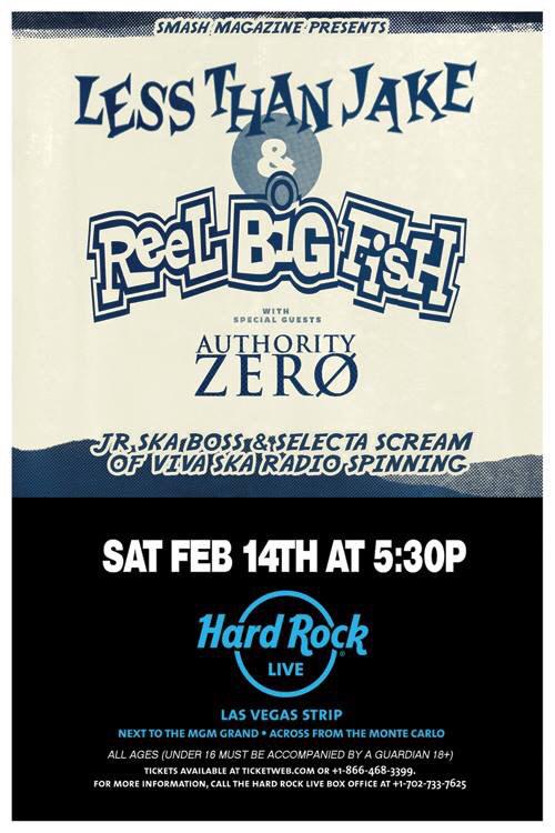 THEJEWISHKING's tweet photo. LAS VEGAS SHOW feb 14 @HardRockStrip w/@LessThanJake @ReelBigFish &amp; Authority Zero! $23 each I deliver 702-498-4488! http://t.co/Uo9janxJTx