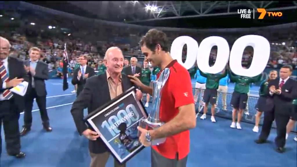PeterDoherty7's tweet photo. Congratulations @rogerfederer &amp; organisers of the Brisbane International on a top event #BrisbaneTennis #federer1000 http://t.co/xFT7HZNjgD
