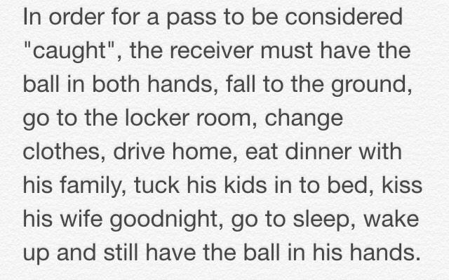 For those questioning the Dez Bryant incomplete pass call, NFL Rule 56:13