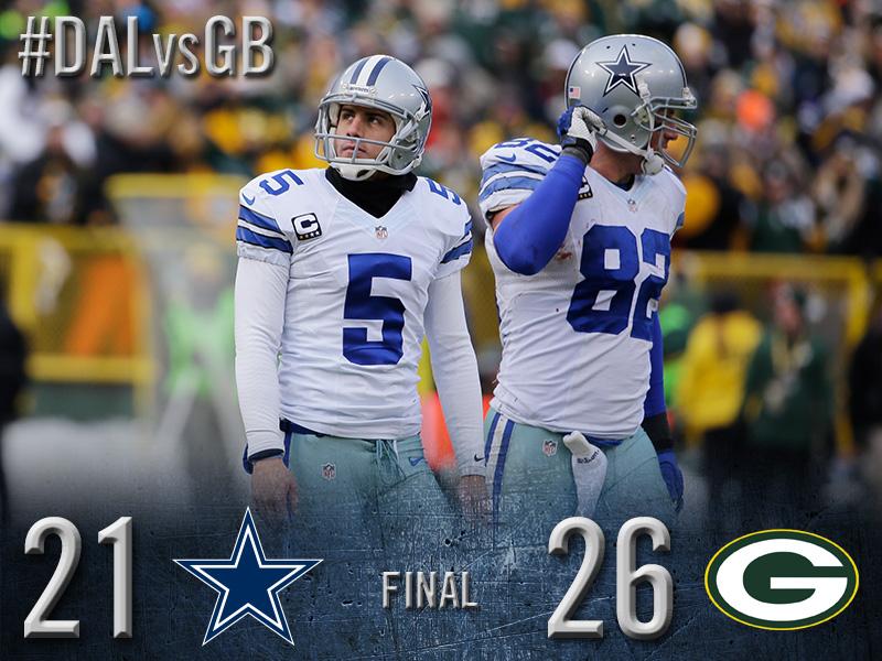 dallascowboys's tweet photo. FINAL: Packers 26, Cowboys 21 http://t.co/dD40QK0aUr http://t.co/JayGohxnAV