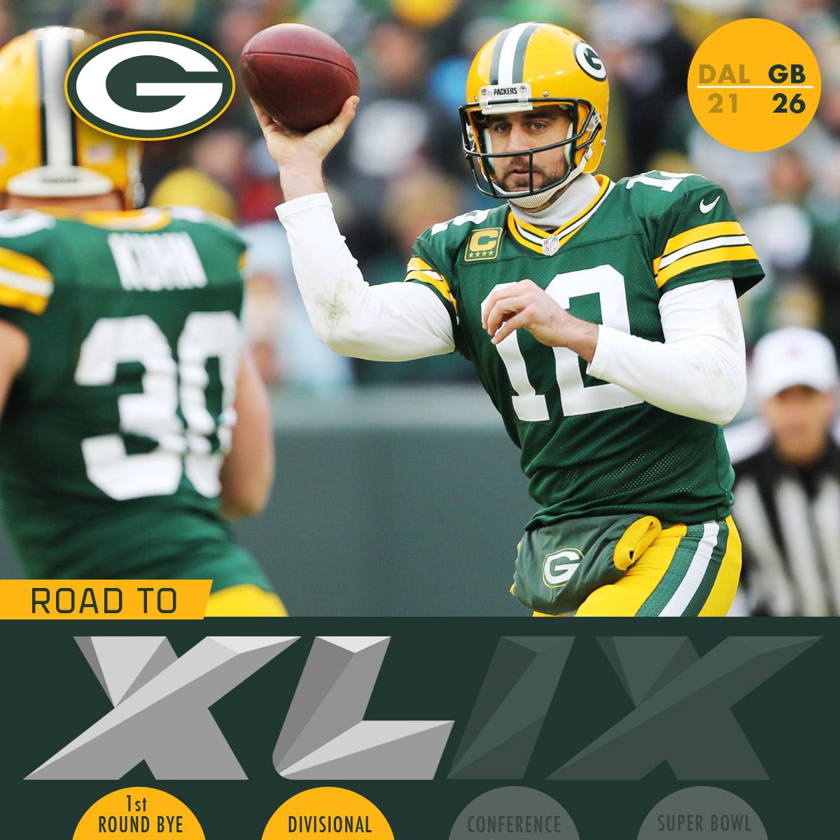 SuperBowl's tweet photo. On to the NFC Championship Game... #NFLPlayoffs http://t.co/xhbL75Oqra